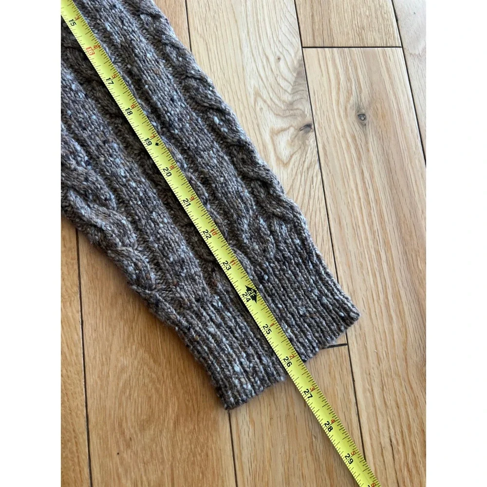 J. Crew Wool‎ Blend Cable Knit Fisherman Pullover Sweater Brown Mens Size XL